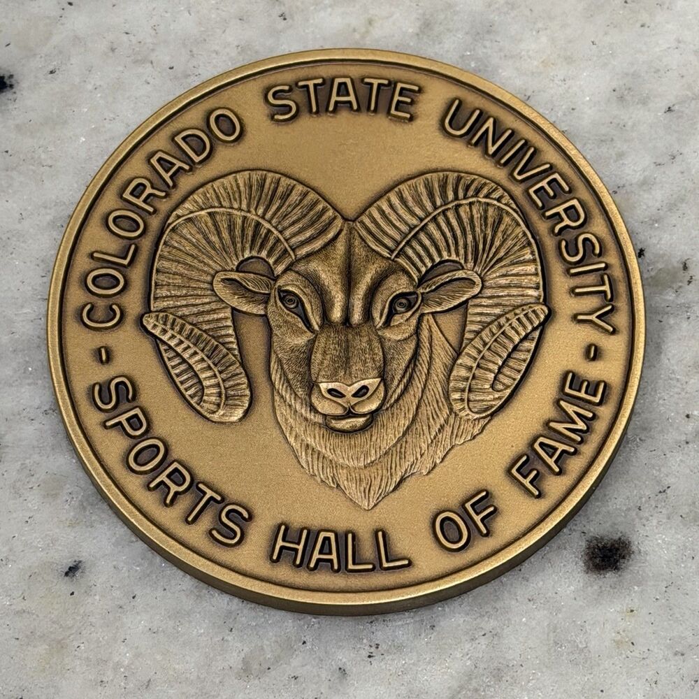 Colorado State University Sports Hall Of Fame 2 1/2” Medal Medallion Vtg Bronze